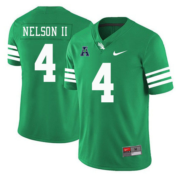 #4 Brian Nelson II North Texas Mean Green College Football Jerseys Stitched-Green